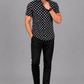 KURAJ Men's Black Polka Dot Printed Regular Fit Half Sleeve Casual Shirt