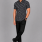 KURAJ Men's Black Polka Dot Printed Regular Fit Half Sleeve Casual Shirt