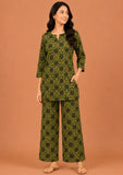 Kuraj Tunic Palazzos Co-ords Set - Elegant Floral Print