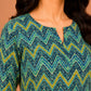 Kuraj Tunic Palazzos Co-ords Set - Vibrant Zigzag Geometric Print