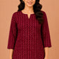 Kuraj Tunic Palazzos Co-ords Set - Herringbone-Inspired Print