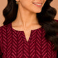 Kuraj Tunic Palazzos Co-ords Set - Herringbone-Inspired Print