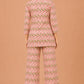 Kuraj Tunic Palazzos Co-ords Set - Zigzag Geometric Print