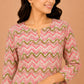 Kuraj Tunic Palazzos Co-ords Set - Zigzag Geometric Print