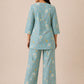Kuraj Tunic Pant Co-ords Set - Soft Floral Daisy Print