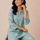 Kuraj Tunic Pant Co-ords Set - Soft Floral Daisy Print