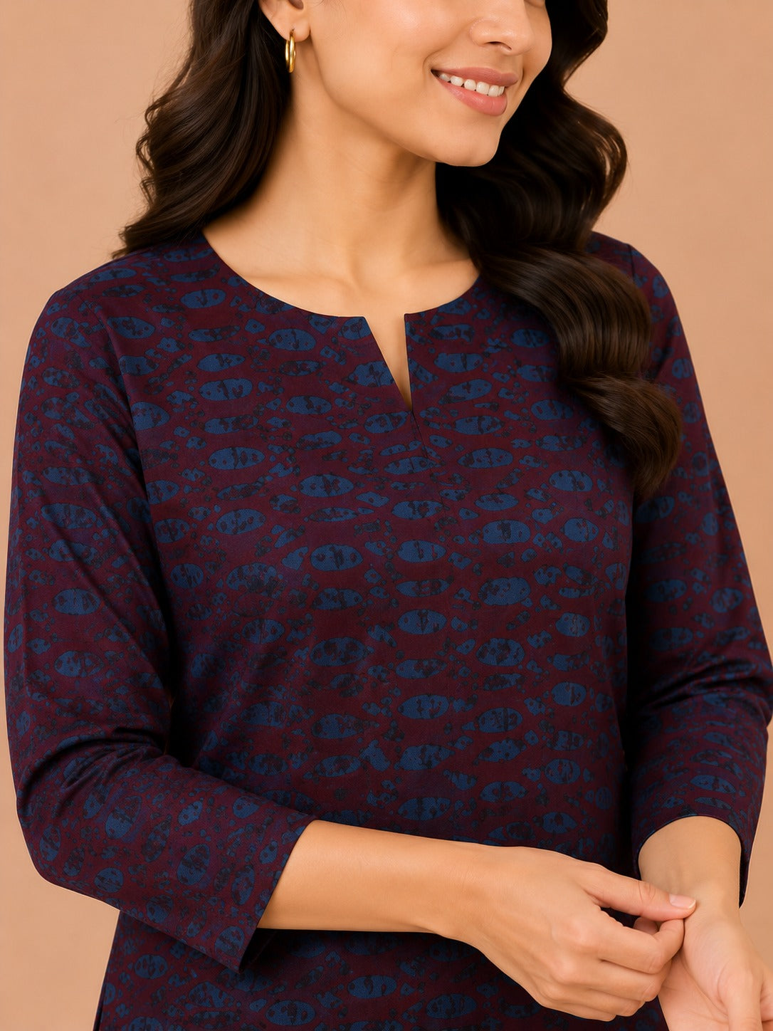 Kuraj Top Palazzos Co-ords Set - Rich Maroon