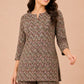 Kuraj Top Palazzos Co-ords Set - Zigzag Geometric Print