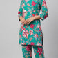 Kuraj Tunic Pant Co-ords Set - Floral Print
