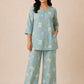 Kuraj Tunic Pant Co-ords Set - Soft Floral Daisy Print