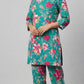 Kuraj Tunic Pant Co-ords Set - Floral Print