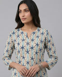 Kuraj Tunic Pant Co-ords Set - Geometric Print