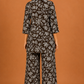 Kuraj Tunic Palazzos Co-ords Set - Botanical Floral Print