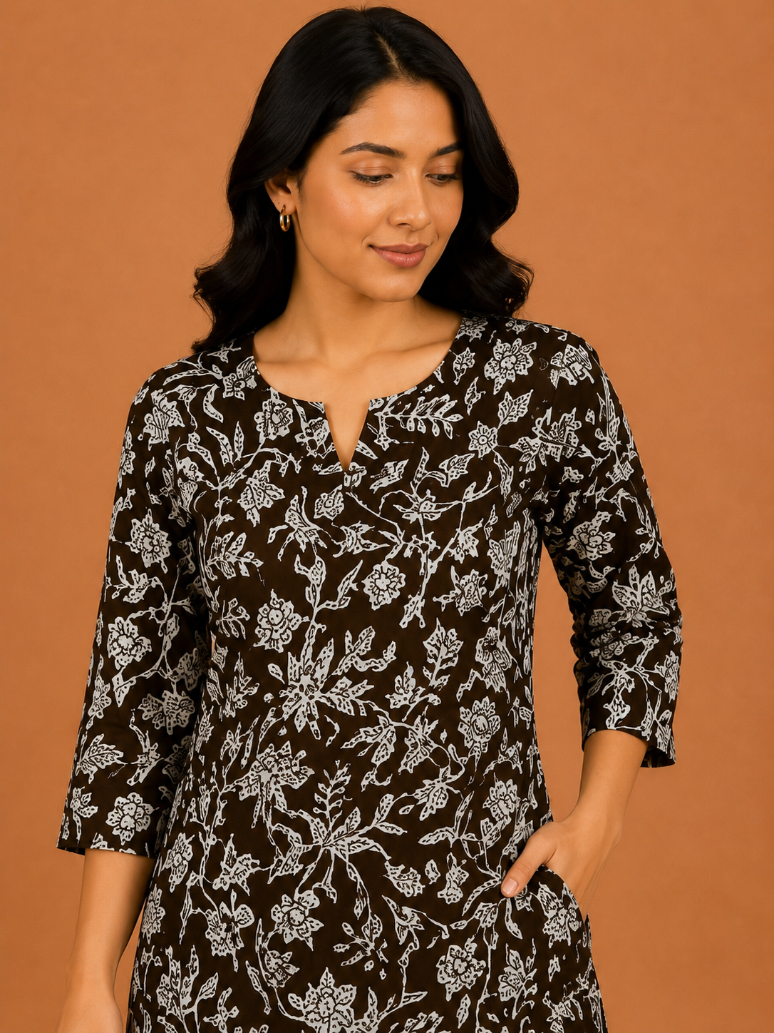 Kuraj Tunic Palazzos Co-ords Set - Botanical Floral Print