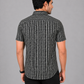 KURAJ Men's Black Abstract Striped Printed Regular Fit Half Sleeve Casual Shirt