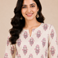 Kuraj Tunic Palazzos Co-ords Set - Beige Printed