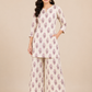 Kuraj Tunic Palazzos Co-ords Set - Beige Printed
