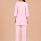 Kuraj Kurta & Straight Pants Co-ords Set - Blush Pink Print