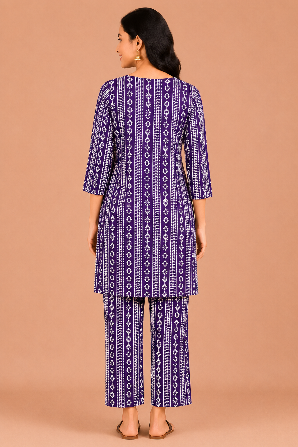 Kuraj Tunic Palazzos Co-ords Set - Ethnic Print