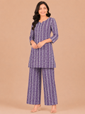 Kuraj Tunic Palazzos Co-ords Set - Ethnic Print