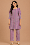 Kuraj Tunic Pant Co-ords Set - Stripe Print