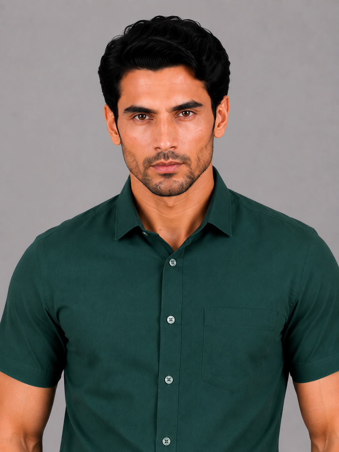 Kuraj Men Regular Fit Solid Spread Collar Casual Shirt