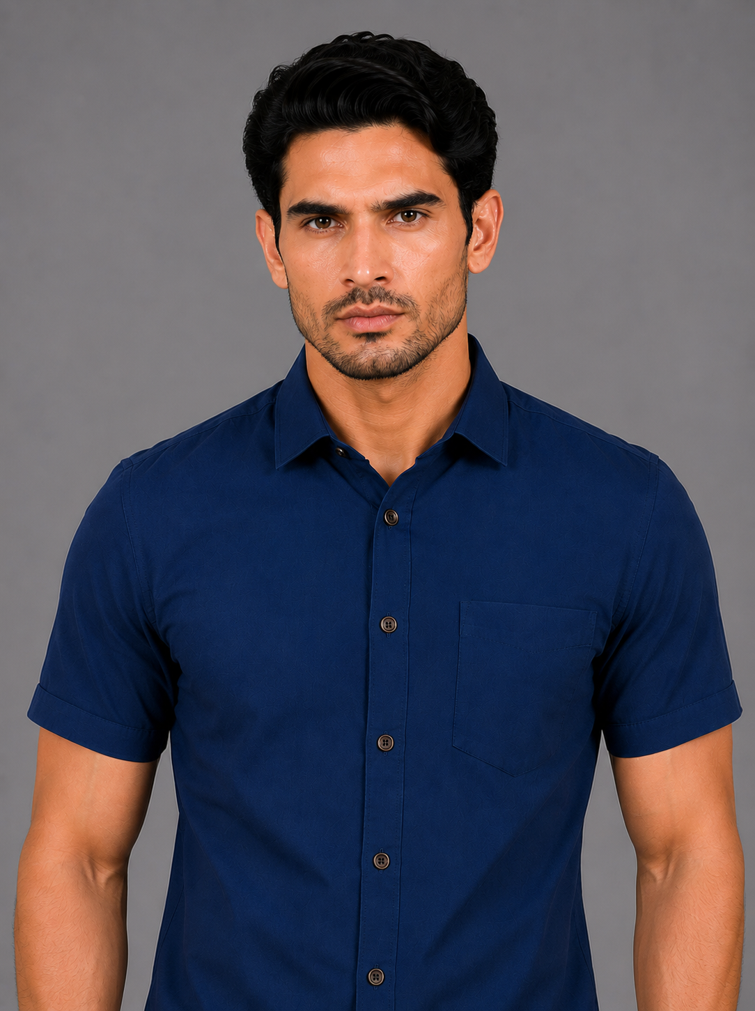 Kuraj Men Regular Fit Solid Spread Collar Casual Shirt