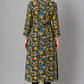 KURAJ Women's Floral Printed Cotton Blend Straight Kurta with 3/4 Sleeves